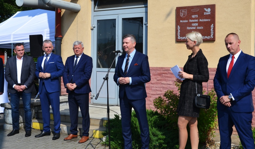 Elektrifikácia trate Bánovce n/Ondavou - Humenné (poklepanie základného kameňa)