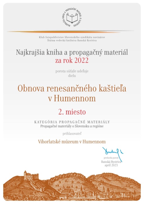 Vihorlatské múzeum v Humennom dvakrát ocenené za publikačnú činnosť