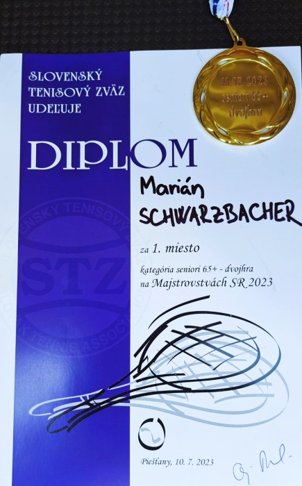 M-SR v tenise jednotlivcov (Marián Schwarzbacher, kat. 65 až 69 rokov)