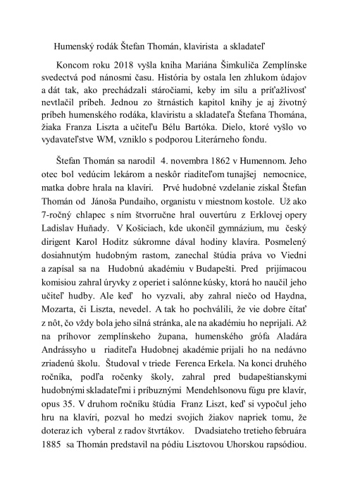 Humenské organové dni Š. Thomána 2023 - Ján Fic