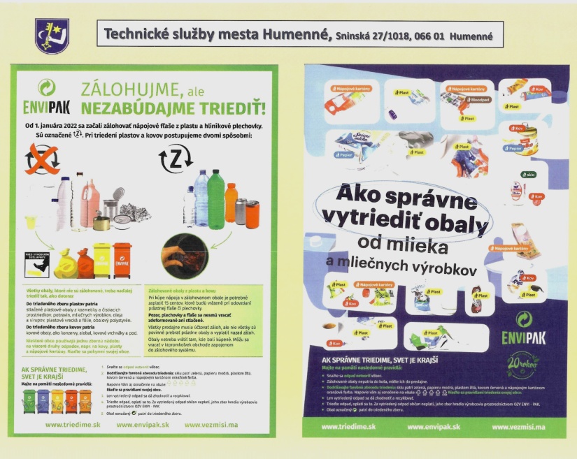 Harmonogram zberu skla pre rodinné domy