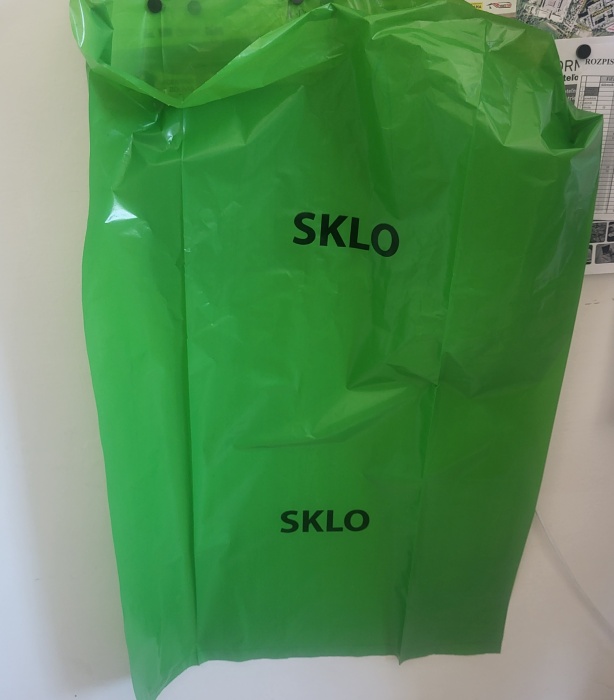 Zelené vrece na zber skla