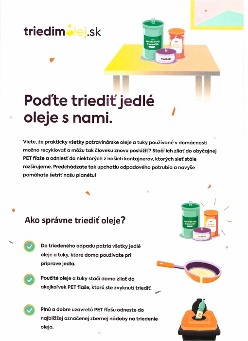 Zber jedlých olejov a tukov