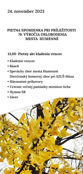 79. výročie oslobodenia mesta Humenné