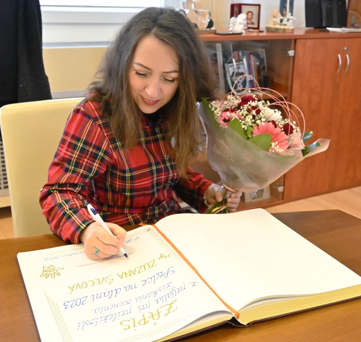 Zuzana Švecová na návšteve u primátora mesta
