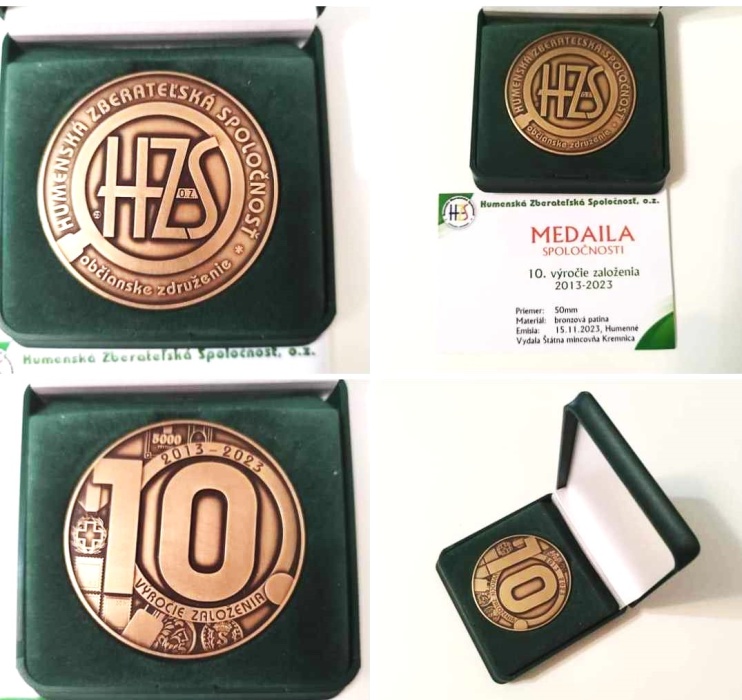 Humenská zberateľská spoločnosť ponúka - medaila