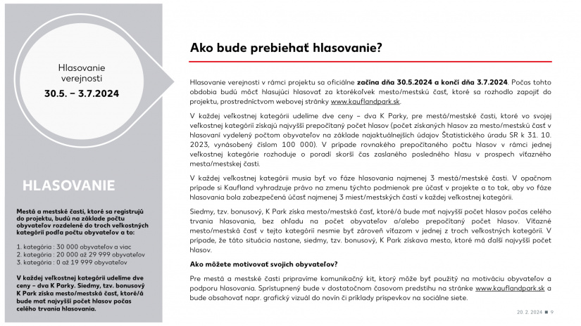 Hlasujte za K Park v Humennom - od 30.5. do 3.7.2024