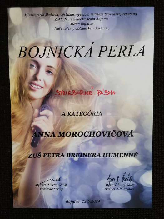 SPEVÁCKE ÚSPECHY žiakov ZUŠ P. Breinera