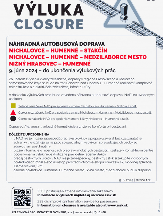 Železničné ZMENY CESTOVNÉHO PORIADKU od 9. júna