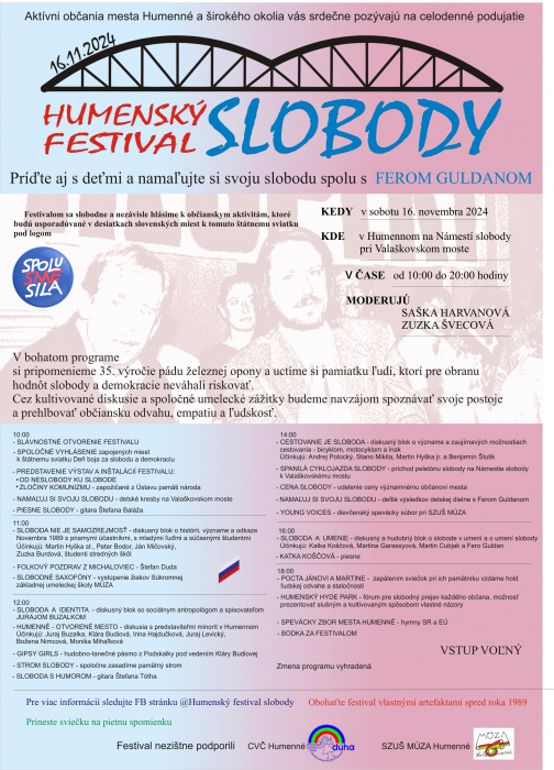 Humenský festival SLOBODY