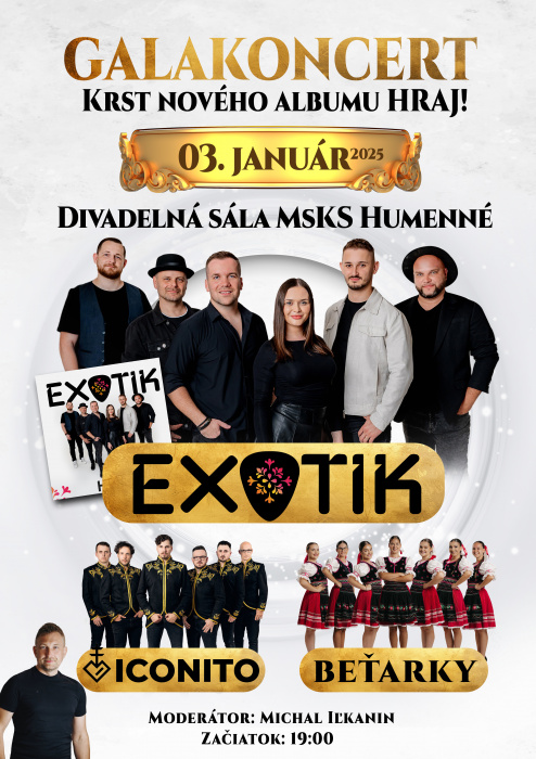 Krst nového albumu HRAJ! – kapely EXOTIK