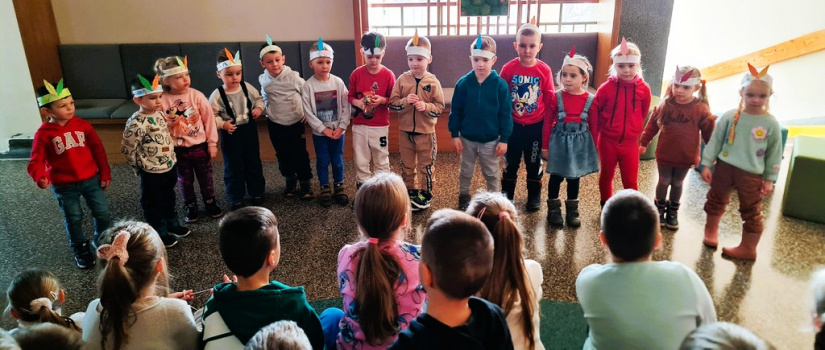 Cesta za pokladom „indiánov – predškolákov“ (na ZŠ J. Švermu)
