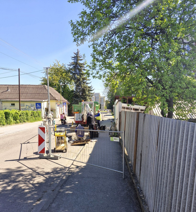 Výkopové prác na Pugačevovej ulici