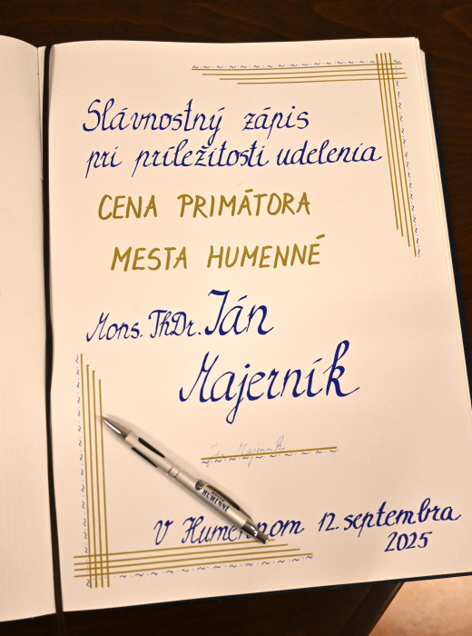 Cena primátora mesta - Ján Majerník / dodatočne odovzdaná