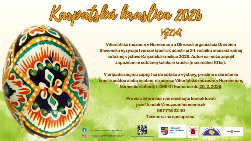 Výzva na spoluprácu VIHORLATSKÁ KRASLICA 2026