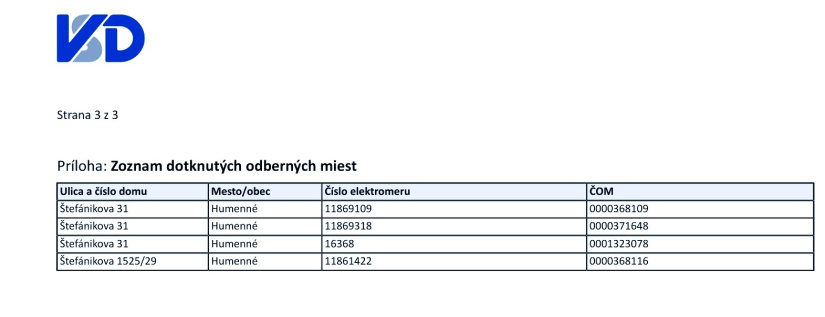 Prerušenie distribúcie elektriny - Štefánikova (16.7.)