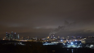 Nočná panoráma na Moskvu