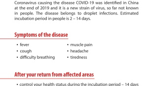Odporúčania pre ľudí prichádzajúcich z oblastí výskytu ochorenia COVID-19 (ENG)