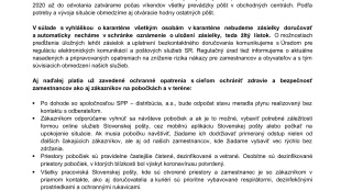 SLOVENSKÁ POŠTA v mimoriadnej situácii