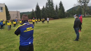 Jiři Bicek na tréningu ôsmakov a kadetov