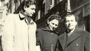 Edita Grosmanová s manželom Ladislavom a Arnost Lustig