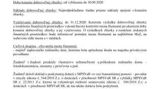 Informácia pre prispievateľov aj žiadateľov (povodne)