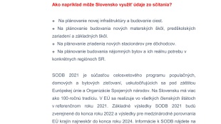 Sčítanie obyvateľov, domov a bytov 2021