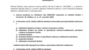 Rozhodnutie MŠVVaŠ
