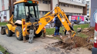 Havária potrubia na Partizánskej ulici