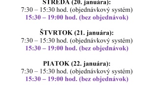 SLNEČNÝ DOM testuje dlhšie (do 19:00), tiež cez víkend