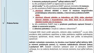Výzva na podporu malých a stredných podnikov