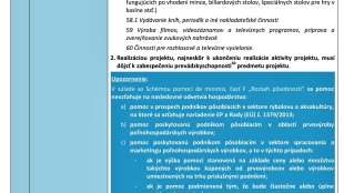 Výzva na podporu malých a stredných podnikov