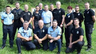Mestská polícia - cvičné streľby, Lackovce 2020