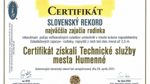 Certifikát o slovenskom rekorde