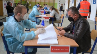 Veľkokapacitné očkovacie centrum v Humennom (16.5.)