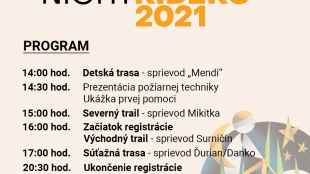 Nočná časovka - lesopark Hubková - sobota 26.6.