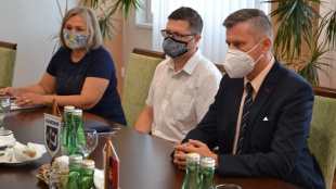Pracovné stretnutie Miloša Merička a Jaroslava Kmeťa