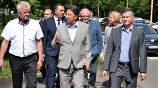Ján Budaj, mInister životného prostredia, sa zaujímal o zber bioodpadu v Humennom