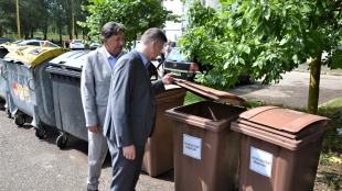 Ján Budaj, mInister životného prostredia, sa zaujímal o zber bioodpadu v Humennom