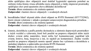 POTVRDENÝ VÝSKYT AMO: Opatrenia pre Humenné a 7 obcí