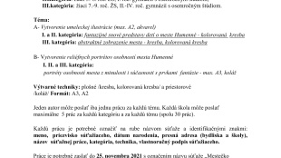 MESTEČKO SNOV slovom i kresbou - propozície