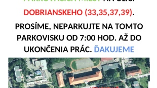 Vyznačenie parkovacích miest - Dobrianskeho ulica
