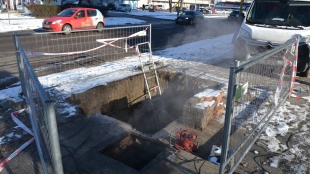 Havária hlavného horúcovodu Juh (pri OD Centrum)