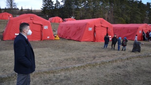 Záchytný tábor v Humennom.