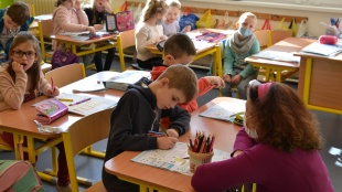 Oleksander v kolektíve 1.B (ZŠ Hrnčiarska)