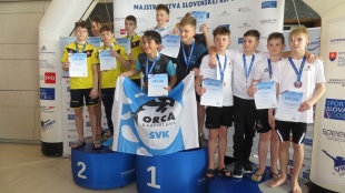 M-SR v plávaní žiakov v krátkom bazéne 2022 - bronzová štafeta