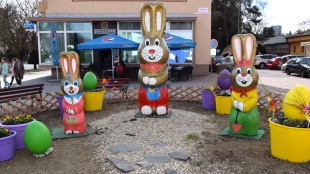 Veľkonočná výzdoba v centre mesta