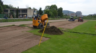 Kontrolný deň výstavby atletického štadióna (17.5.2022)