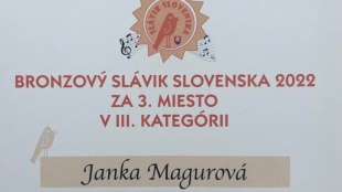 Janka Magurová bronzová v celoslovenskom kole Slávik Slovenska 2022
