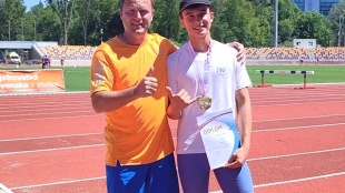 Tréner Marek Lučka a Ondrej Vrábeľ